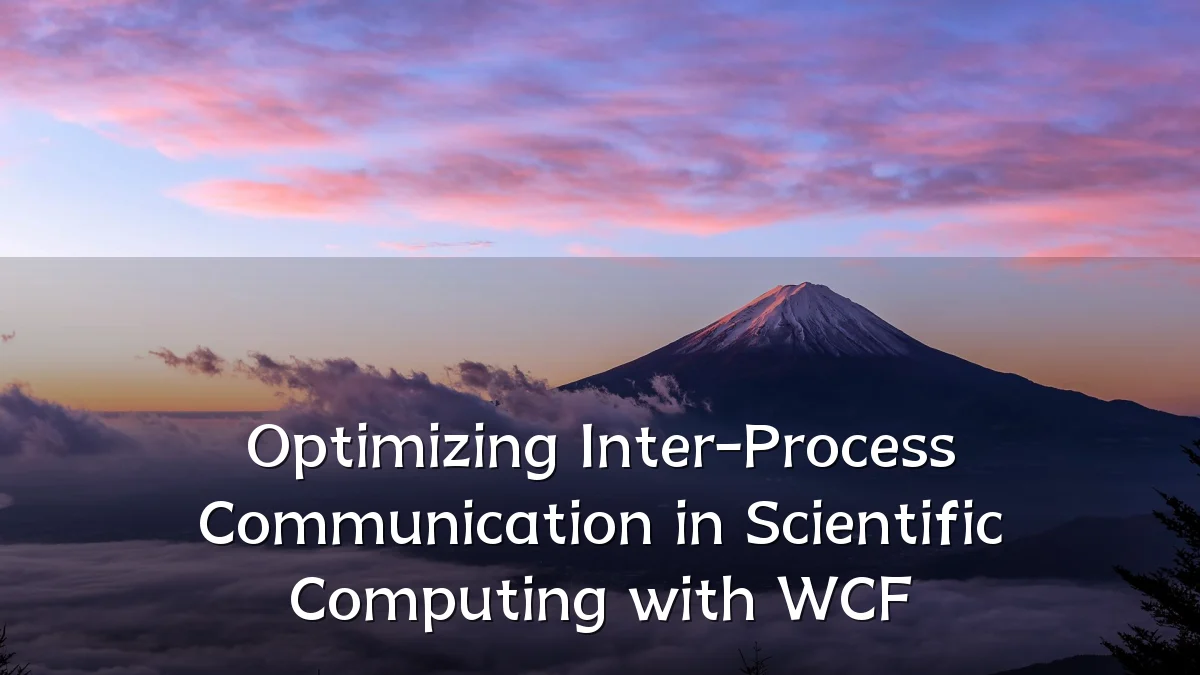 Optimizing Inter-Process Communication in Scientific Computing with WCF