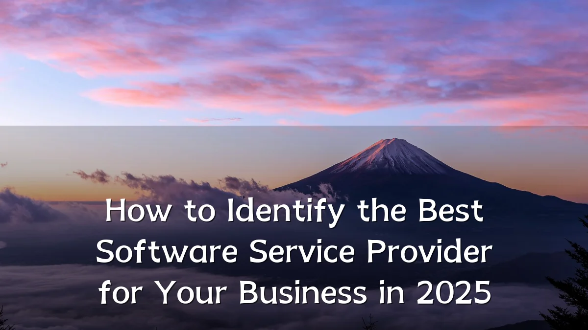 How to Identify the Best Software Service Provider for Your Business in 2025