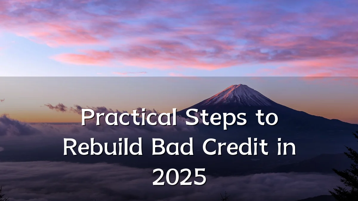 Practical Steps to Rebuild Bad Credit in 2025